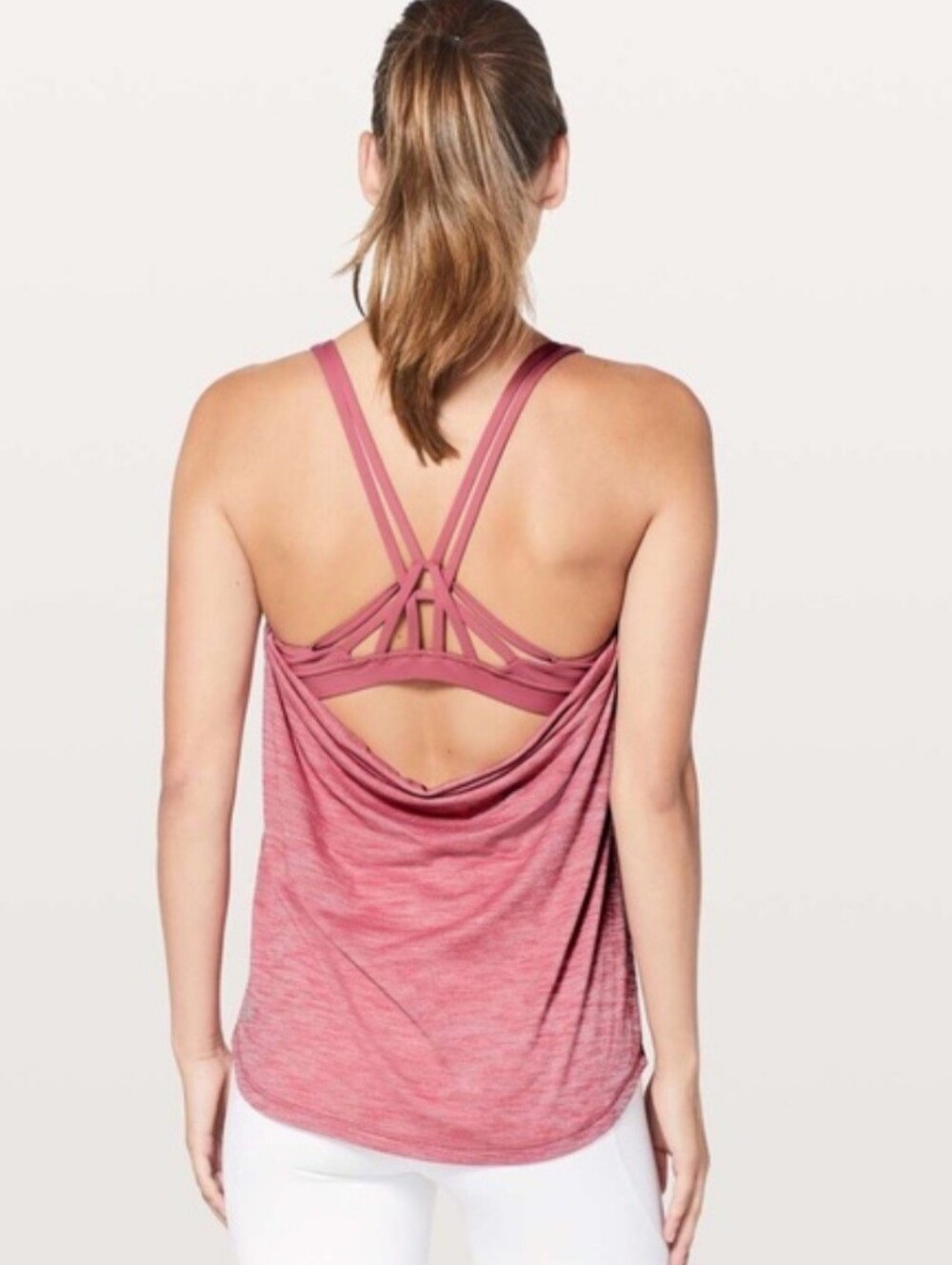 Lululemon Moment to Movement 2-in-1 Tank – Size 6 – Misty Merlot – Built-In Bra